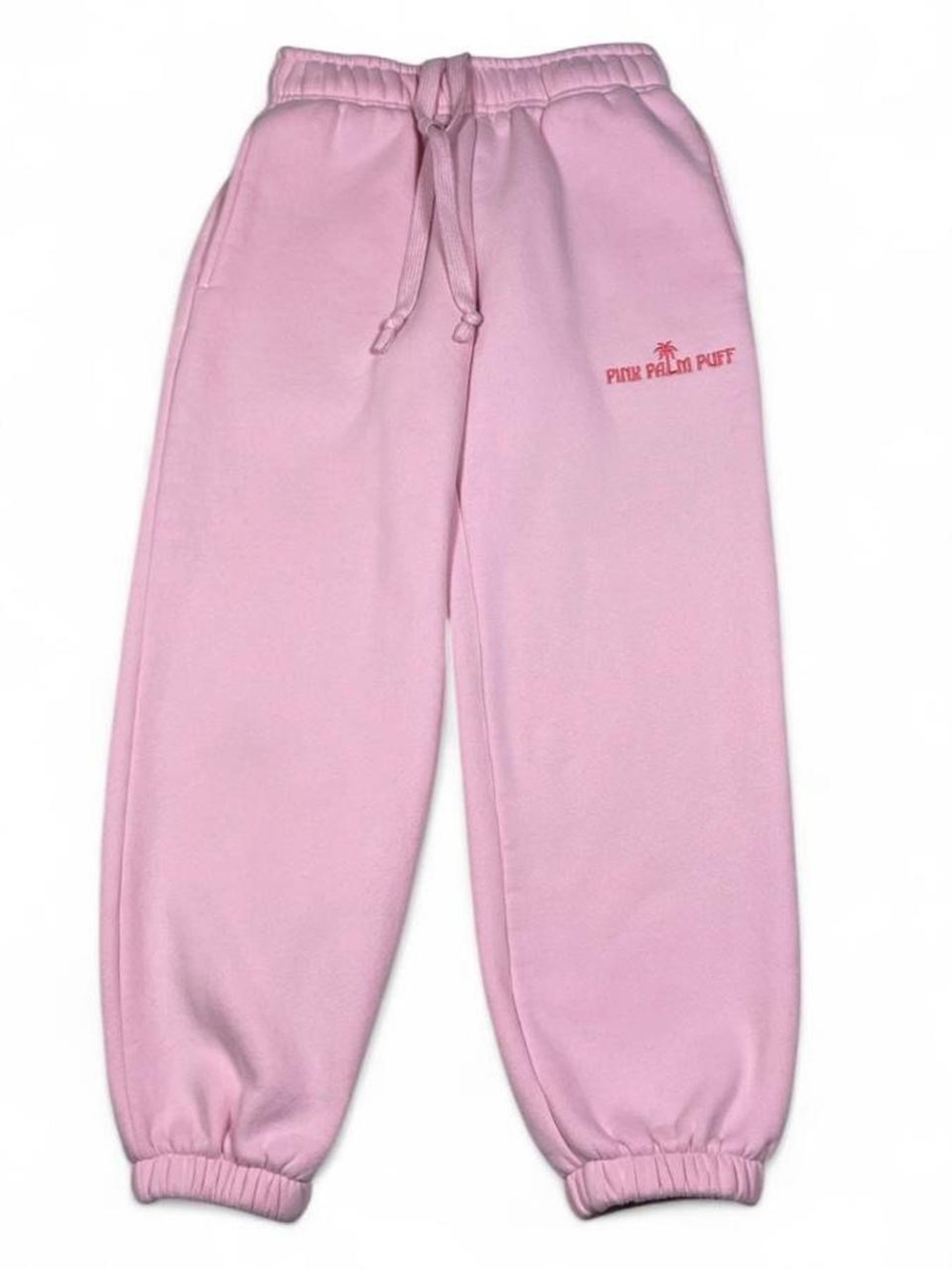 Pink Palm Puff Pink Heavyweight Fleece Sweatpants Women’s Size XXS Short